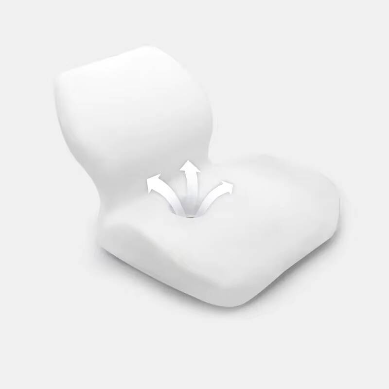 Home Office Chair Seat Cushion L-Shaped Integrated  Seat Cushion Memory Foam Seat Cushion Anti-Slip Bottom Hip Waist Support