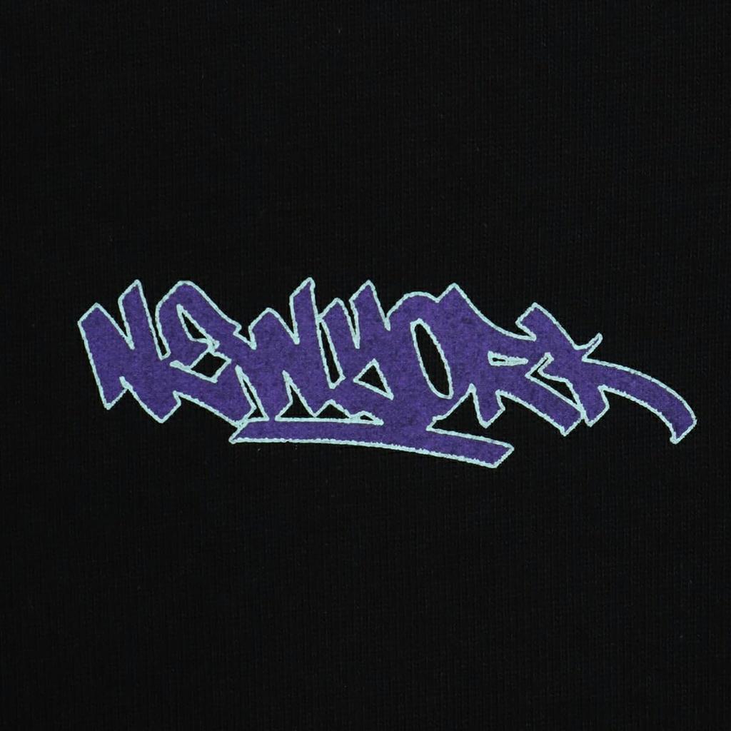 New Era Kids' Short Sleeve T-Shirt, Cotton, TAGGING LOGO, Black, Size 160 YTH SS CT TEE TAGGING LOGO BLK, 14414385, NER36K2538