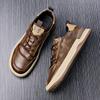 Modedesigner Neue Herren Dicksohlige Board Schuhe Frühling Herbst Tragen Bequeme Herren Leder Freizeitschuhe Einfarbig Herren Sneaker
