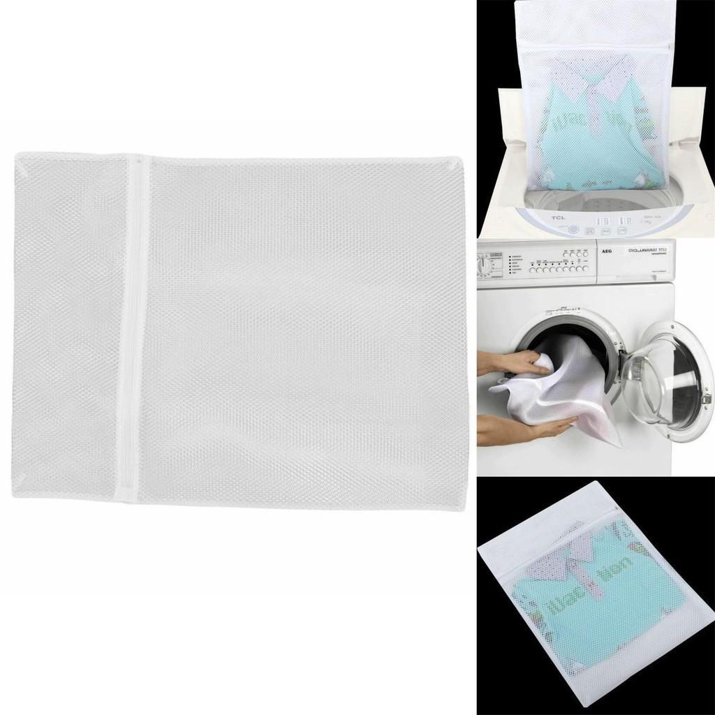 Large Size Laundry Net Zipper Washing Bag For Delicate Clothes 50x60cm Mesh Fabric