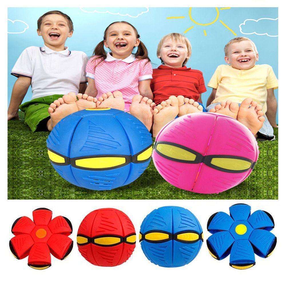 Novelty Flying UFO Flat Throw Disc Sound Ball Toy Fancy Soft Kids