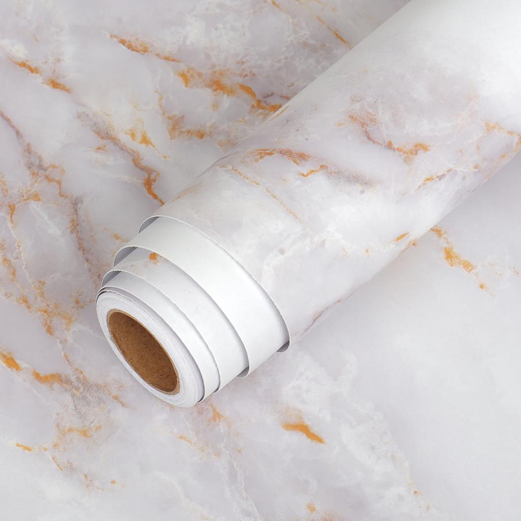 Modern Kitchen Marble Contact Paper Vinyl Wall Sticker Marble Cabinet Countertop Stickers Self Adhesive Waterproof PVC Wallpaper