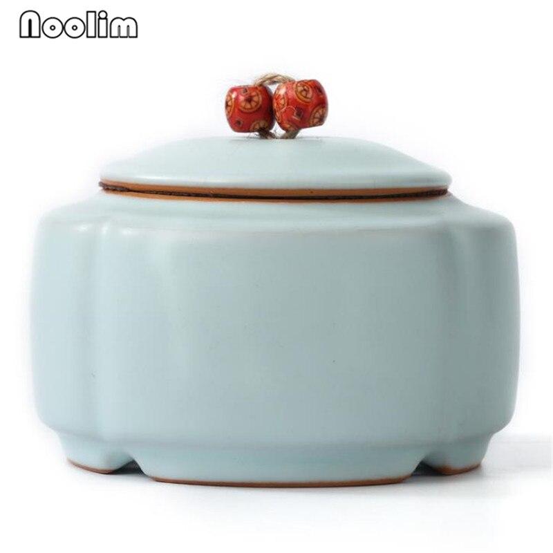 Handgjord porslinstekaddy Keramisk förseglad kryddburk förvaringstank med lock Matbehållare
