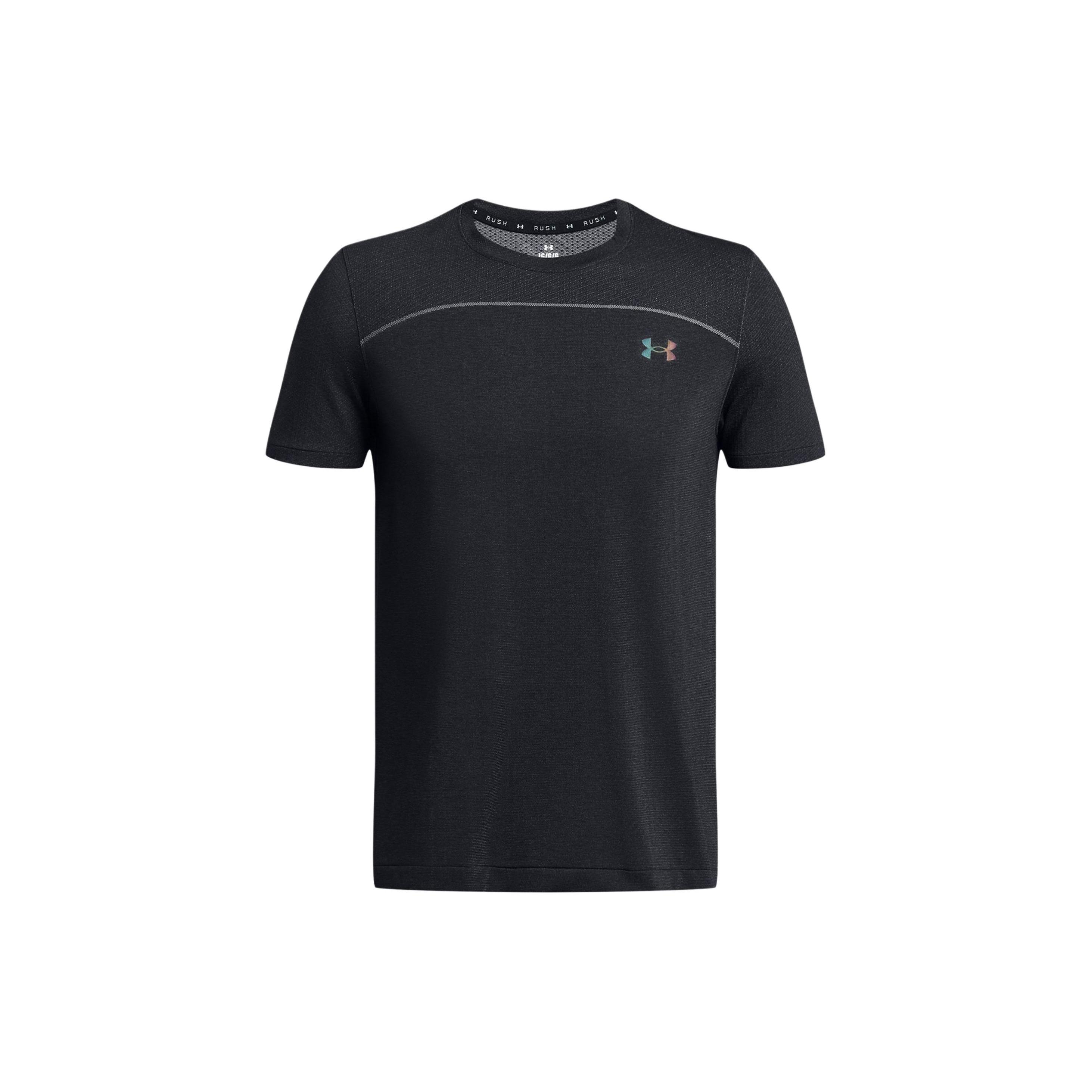 Under Armour Letter Logo Crew Neck Short Sleeve T-Shirt Men Black 1382799-001 S