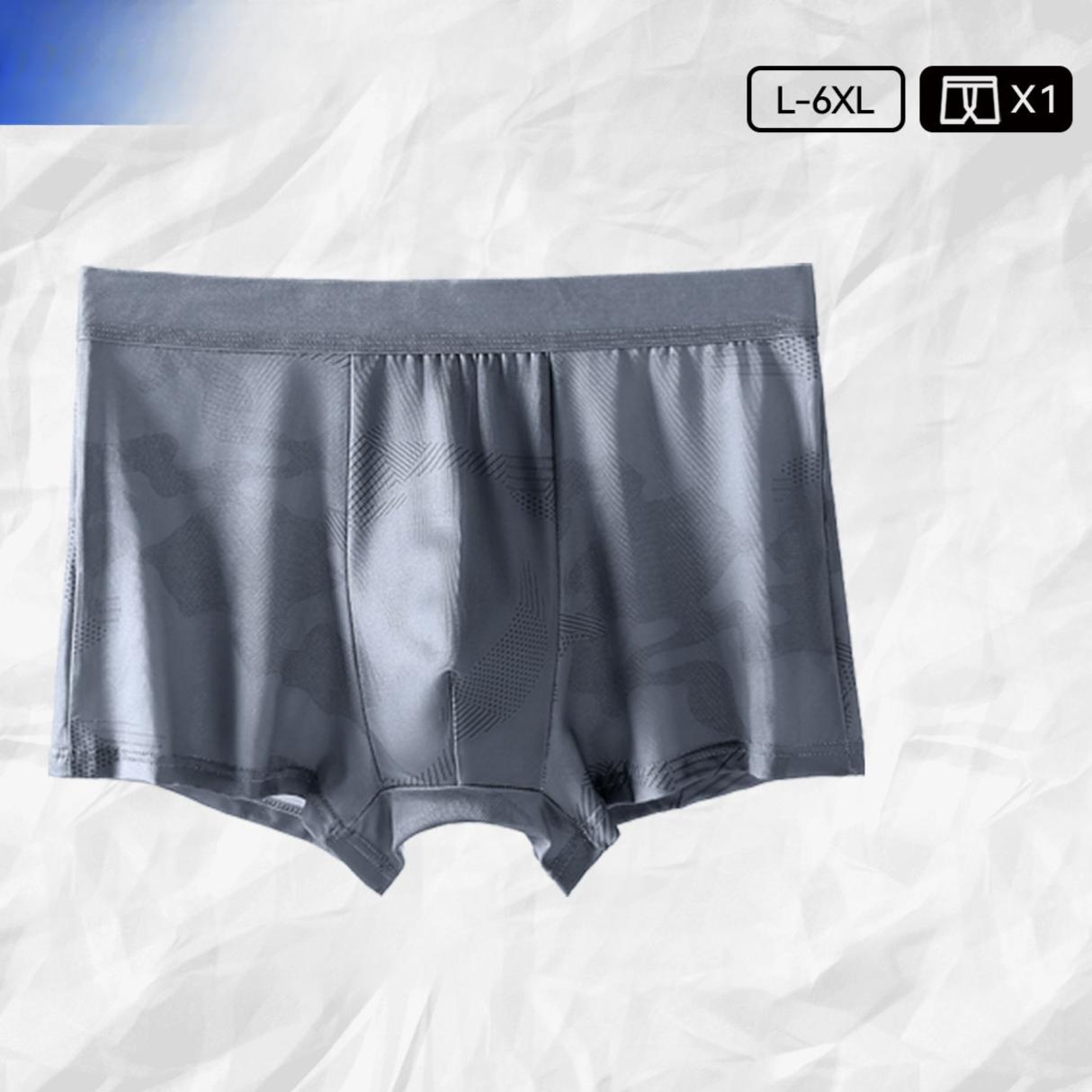 

Мужское нижнее белье, шорты-боксеры Cool Ice Silk, летние ультратонкие антибактериальные дышащие шорты-боксеры большого размера с принтом, антибактериальные шорты 6XL