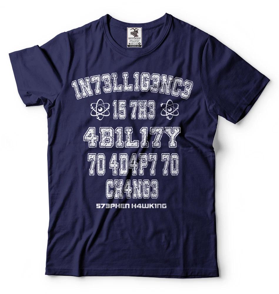 Stephen Hawking Intelligence T-shirt science T-shirt Scientist T-shirt Hawking XL