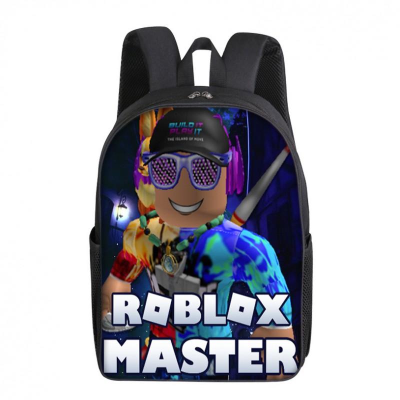 Roblox Kinderschoolrugzak Jongens Meisjes Lichtgewicht Oxford Stof Dubbele Riem Tas Met Luchtgevulde Riemen