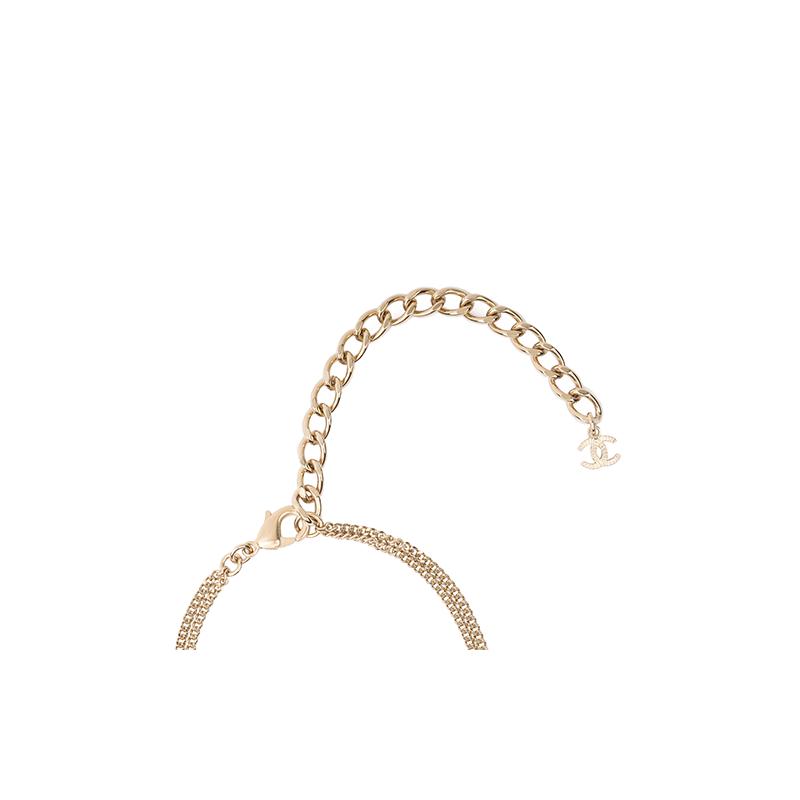 CHANEL Exquisite Three-dimensional Adjustable Alloy Necklace Women's Gold
