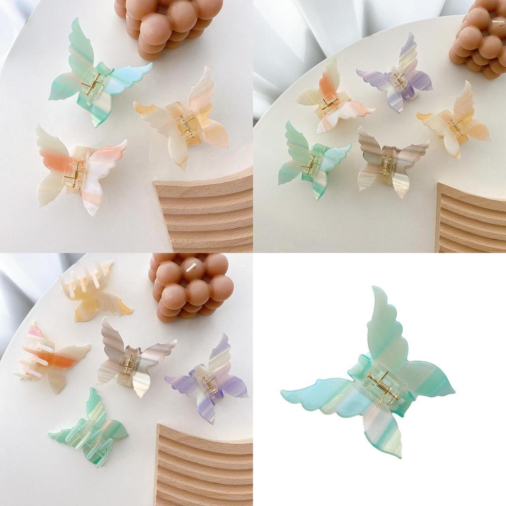 Elegant Handmade Acetate Hair Claw Clip With Butterfly Style For Trendy Girls