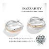 DAZZARRY Hoop Earrings, Popular Ring Earrings for Women, 18K Double Color, 925 Silver, Both Ears, Metal Hypoallergenic, Simple Accessory, Present