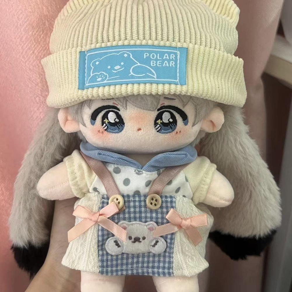 Spotted Top 10cm Cotton Doll Clothes Plaid Skirt Doll Clothes Set  10/20cm Cotton Doll