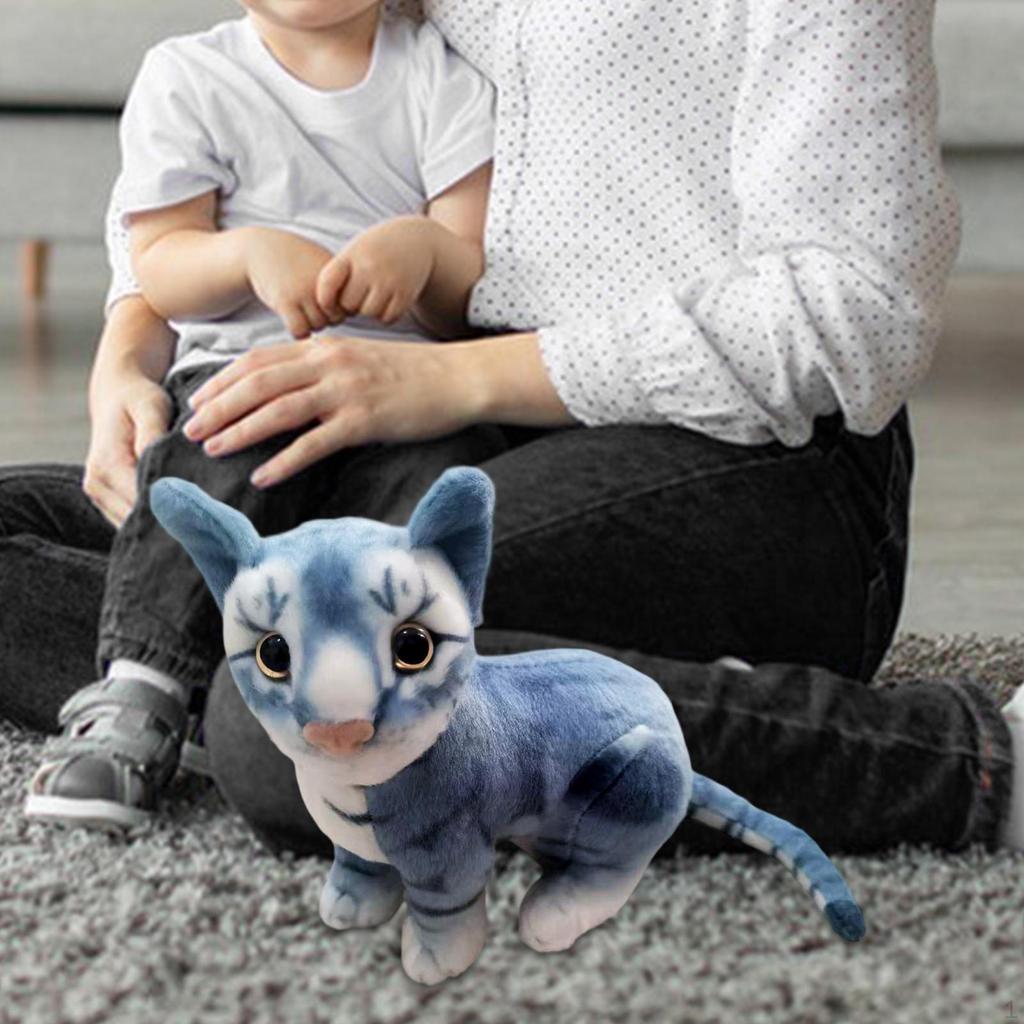 Cat Toy Doll Cartoon Home Decoration Realistic Stuffed Animal Long Tails for Family Boys Girls