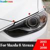 For Mazda 6 Mazda6 Atenza Sedan 2013 2014 2015 2016 Chrome Front Head Light Lamp Eyebrow Cover Trim Car Headlight Eyelid Strips