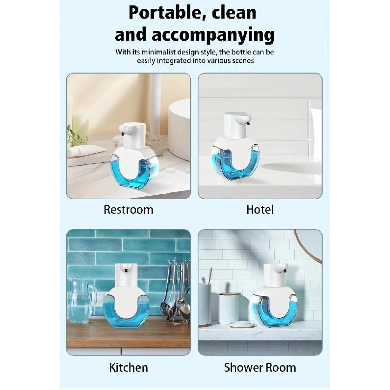Automatic Foaming Soap Dispenser Rechargeable Touchless Hand Soap Dispenser Waterproof Wall Mounted Soap Pump for Bathroom