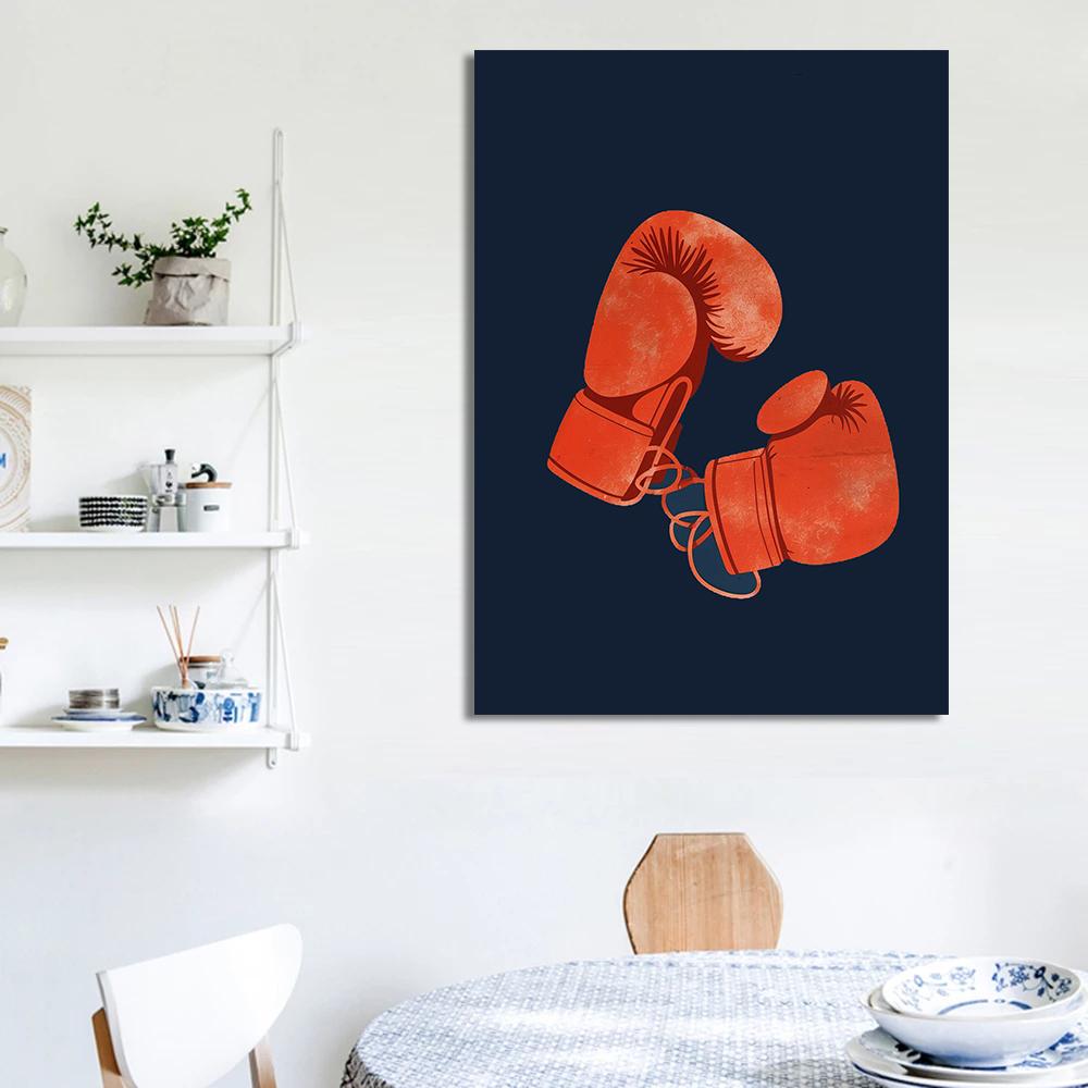 Cartoon Sports Football Basketball Rugby Boxing Glove Poster Canvas Painting Nursery Wall Art Print Picture Kid Room Home Decor