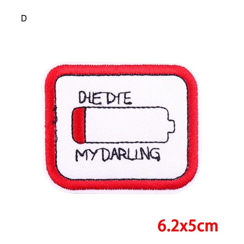 Naszywka Ostrzeżenie o ugryzieniu Zwierzę domowe Pies Motocyklista Biker Naszywka haftowana Naszywki do naprasowania na odzież