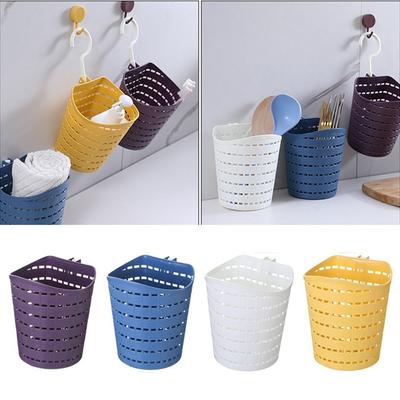 Kunststoff Rotierender Aufbewahrungskorb Zum Aufhängen an der Wand Mit Einzelnem Haken Hohlkorb Rotierbar Aufhängbar Schreibtisch Kleinkram-Organizer