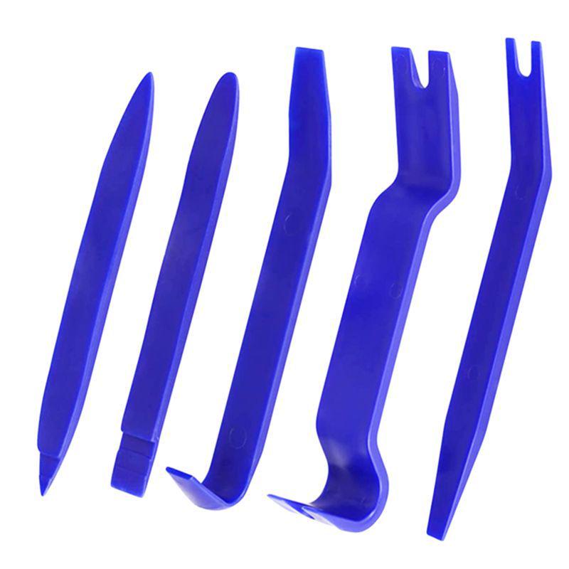 Car Audio & Interior Trim Removal Tool Set - 5 Plastic Pry Bars & 6 Clip Removal Screwdrivers