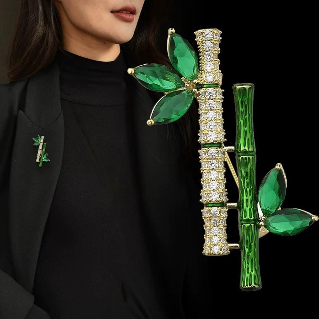 Elegant Bamboo Knot Brooch Craft from Sturdy Zinc Alloy for Unique Styles and Sophisticated Charm Stylish Outfits