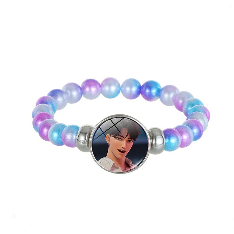 1Pc Demon Hunters K-Pop Lumi Zoe Mira Saja Boy Color Bead Bracelet