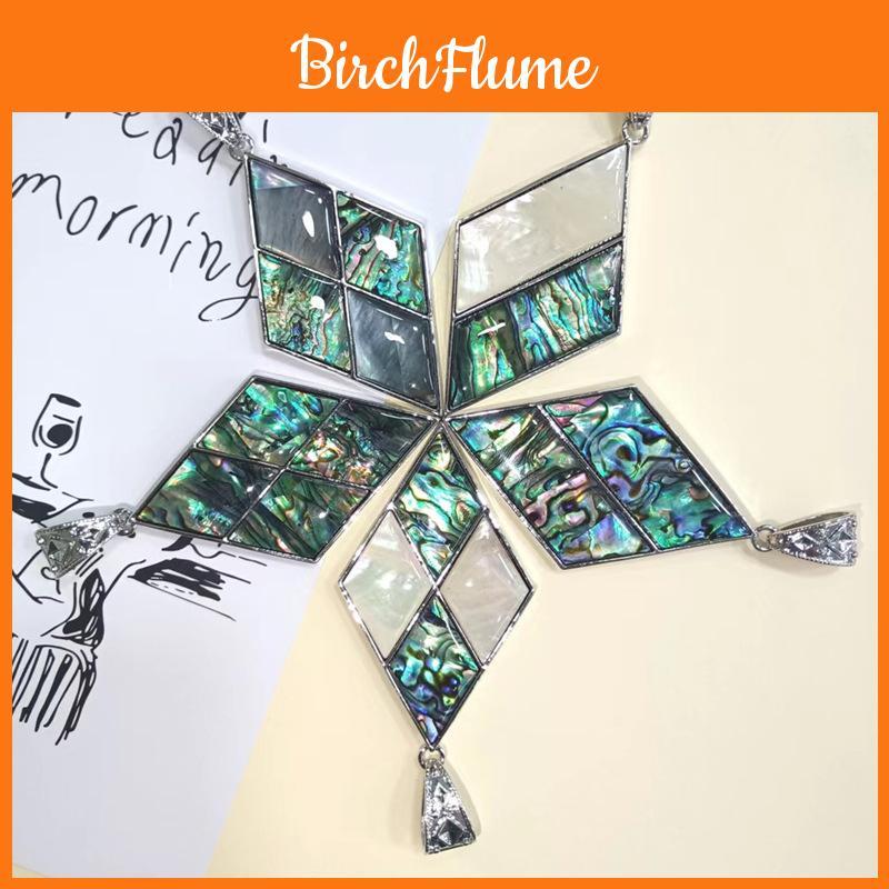 Geometric Shell Pendant Necklace Jewelry Making Accessory For Diy Crafts