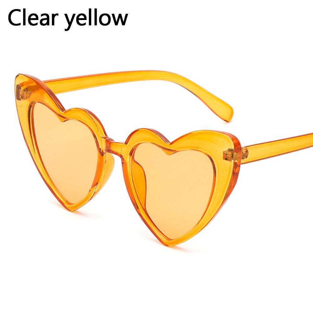 Fashion Heart-Shaped Sunglasses for Women Summer UV400 Sun Glasses Brand Design Love Heart Shades Trendy Street Snap Eyewear
