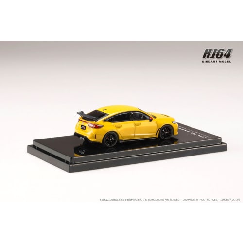 1/64 scale Honda Civic Type R (FL5) Racing Black Package/Yellow (Custom Color) with Genuine Optional Parts