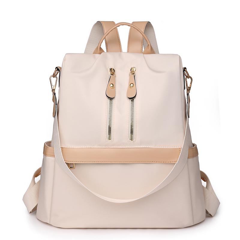 

Рюкзак с защитой от кражи, женский рюкзак для путешествий на открытом воздухе, школьная сумка большой емкости бежевый