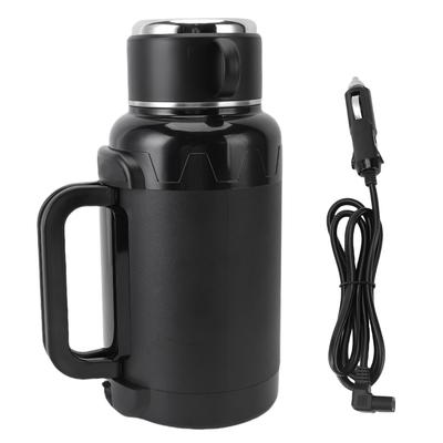 Car Electric Kettle 1500ML 304 Stainless Steel Anti Dry Burn LED Temperature Display Car Hot Water Boiler with Foldable