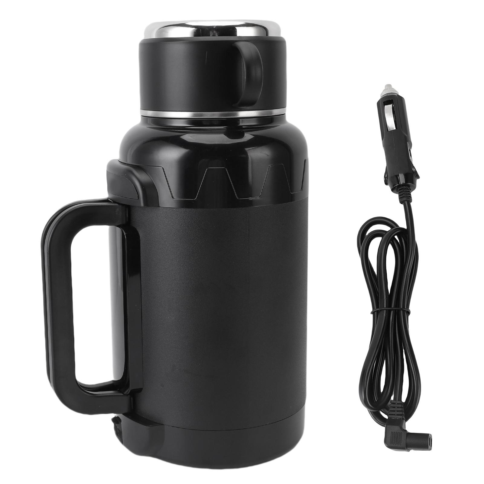 

Portable Car Heating Cup 304 Stainless Steel Foldable Handle LED Temperature Display 1500ML Car Hot Water Boiler for Coffee чёрный