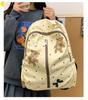 Schoolbag Korean Girl Cute Bear Polka Dot Backpack Female Student Schoolbag Large Capacity Lightweight Versatile Commuter Bag