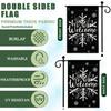 Christmas snowflakesGarden Flag 12x18 Inch Double Sided for Courtyard Outdoor Welcome Flag Decoration (Excluding flagpole)