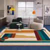 Colorful Retro Art Area Rug – Statement Design Non-Slip Carpet, for Living Room Sofa Bedroom Bedside Decor