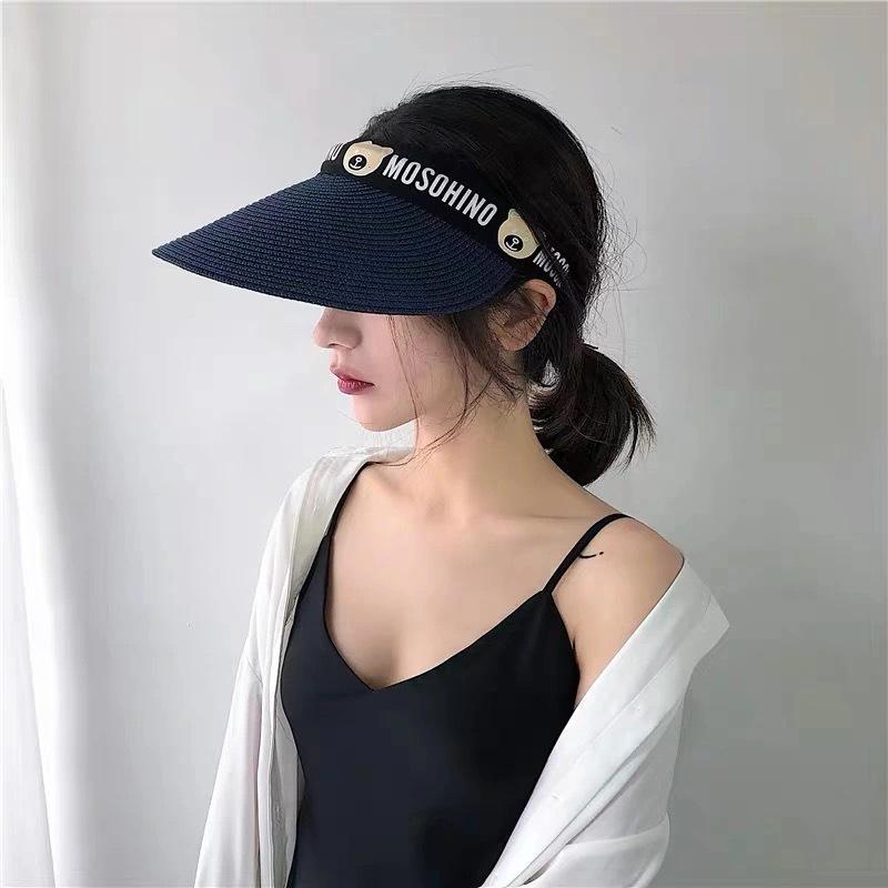 Women's Summer Straw Sun Hat - Duckbill Cap for Travel and Beach