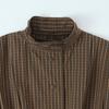TAOP&ZA Women's 2026 Spring Bow Collar Plaid Cotton Shirt, ZW Series
