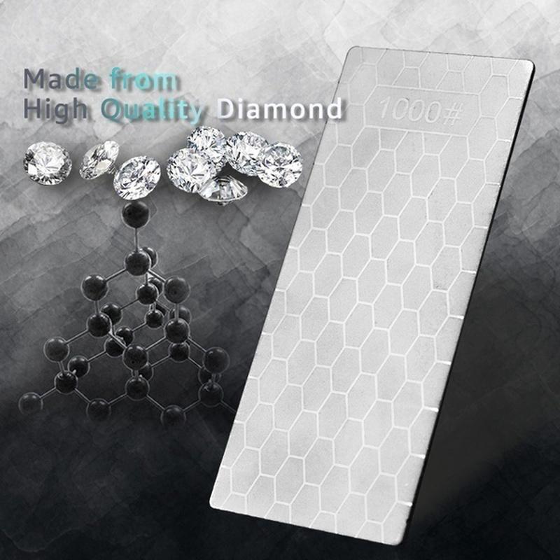 Kitchen Diamond Ultra-thin Knife Sharpening Stone Knife Sharpener Honeycomb Surface Whetstone Grindstone Cutter Tool (400# 1000# 600#)