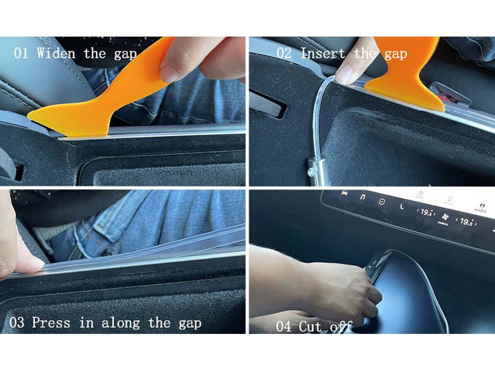 Tesla Model 3/Y Ambient Light App-Controlled Console LED Cup Panel - 64 Colors