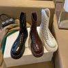 Fashion Women'S Hollow Ankle Boots Platform Spring Summer 2025 New Breathable Hole Hole Western Cool Boots Net Chelsea Boots