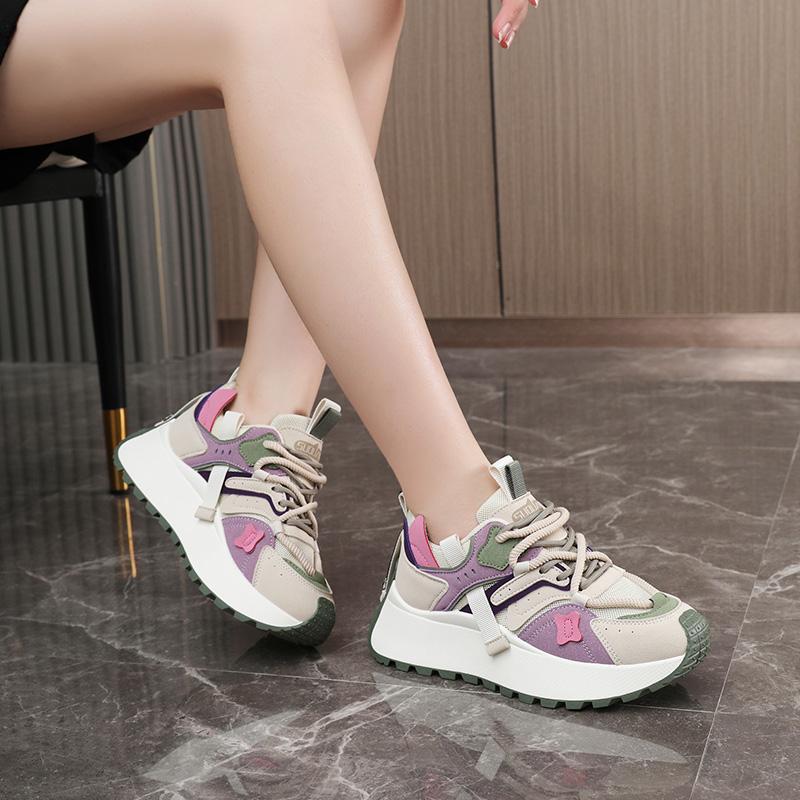 Women Sneakers Thick Bottom Height Increasing Sneakers Women Outdoor Breathable Casual Shoes Woman Summer Running Sports Shoes