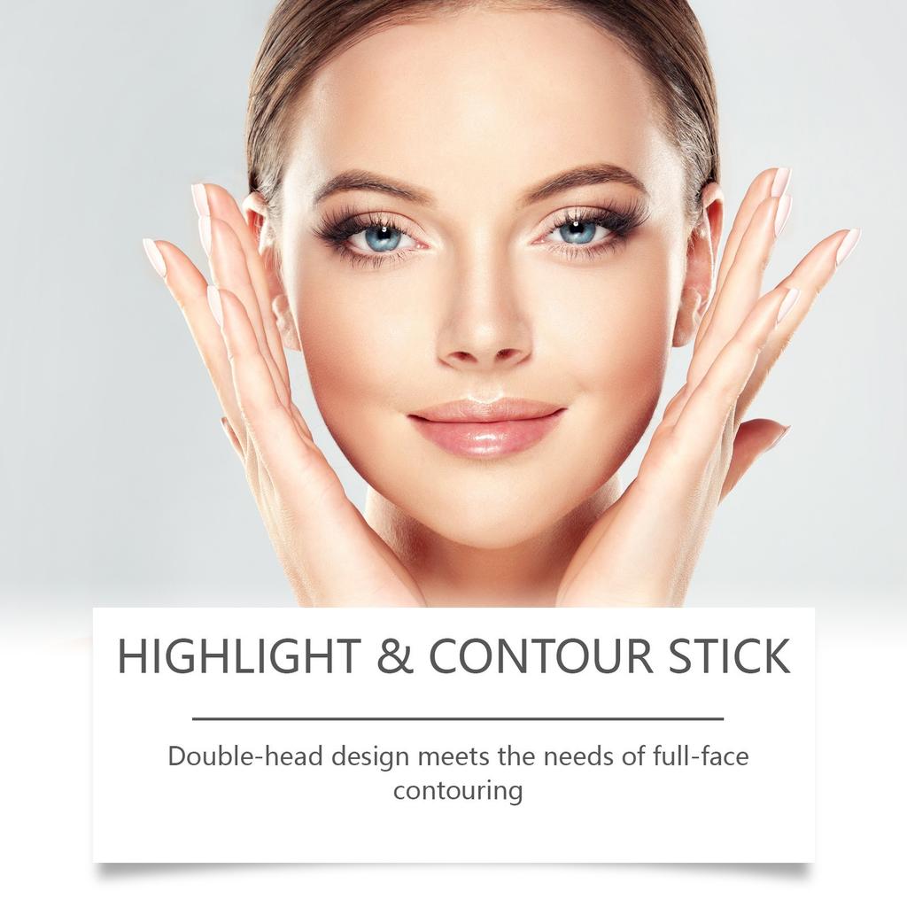 2in1 Highlighter Stick With Blush, Cream Double Concealer And Blush, Contouring Stick,1pc,