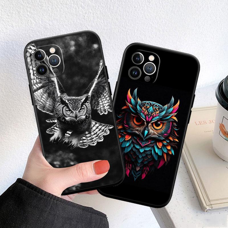 PP15 Cartoon Owl Soft Shell Phone Case for OPPO A3 Pro A72 A74 A76 A77 A77S A78 A79 A94 A95 A18 A40M A58