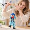 Marionette Puppet Wooden Clown Toy Vintage Pull String with Movable Limbs Limbs Handcrafted Classic Storytelling Theatre Toy for Kids