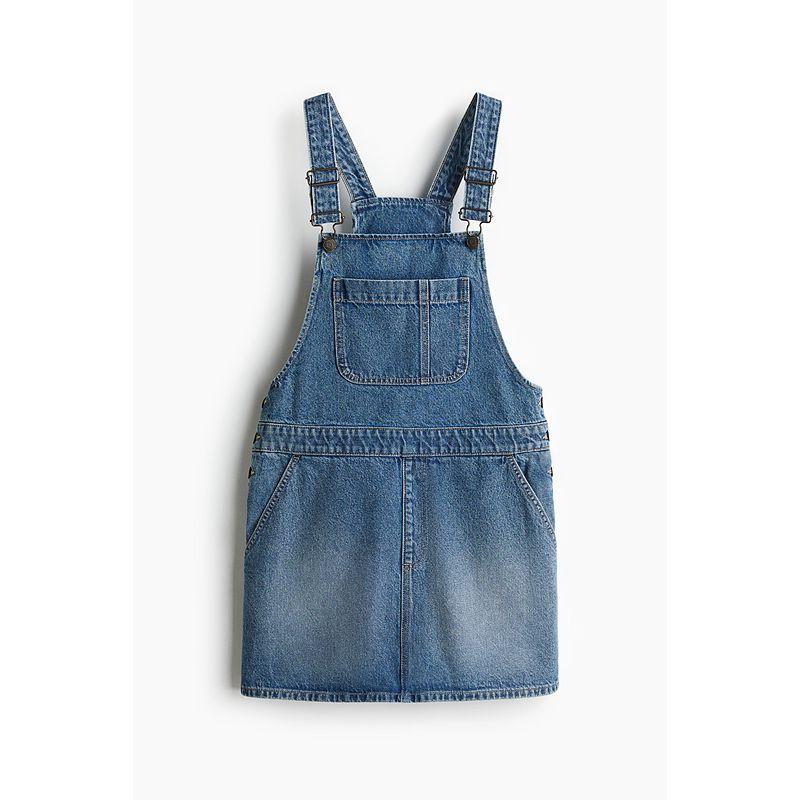 

HM Women s Clothing Fall 2025 New Arrival Cotton Square Collar Denim Brace Dress 1269461