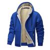 Autumn/Winter New Arrivals: Shearling-Lined Thickened Cardigan with Hood Men's Casual Shearling-Lined Jacket