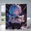 Shower Curtain Waterproof Polyester Fabric Paint Colorful Bath Curtains Re Zero Anime RGB Pc Gamer Home Bathroom Decor With Hook