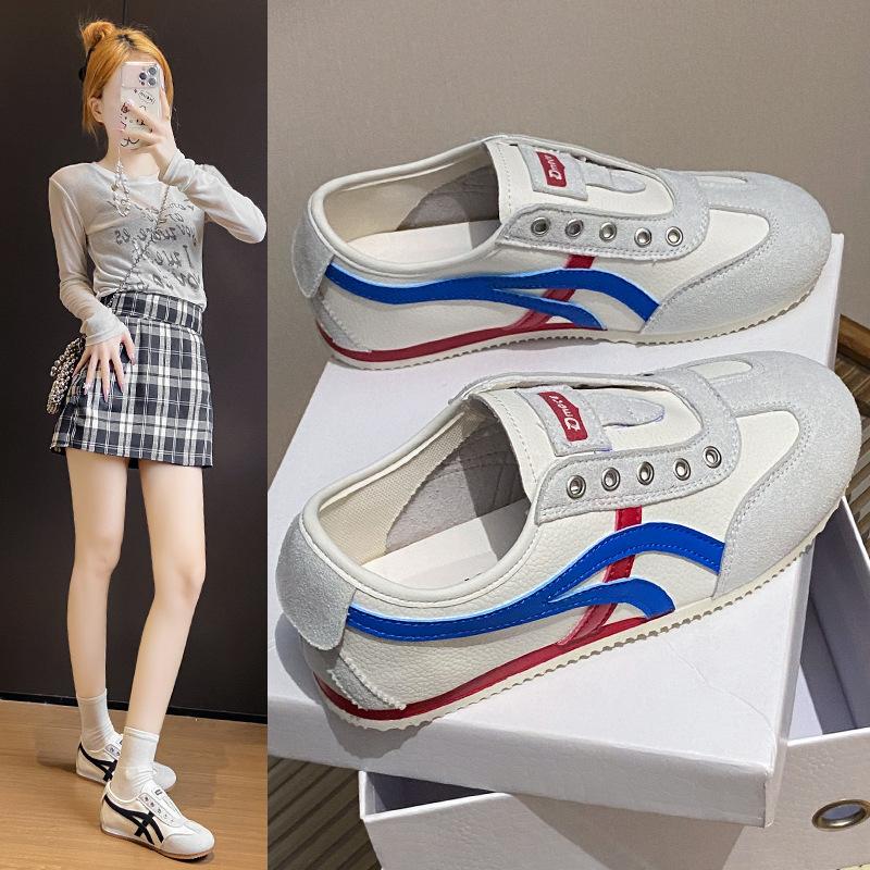 Flat-bottomed German training shoes women's shoes 2025 autumn new lightweight soft-soled single shoes casual Forrest Gump shoes sports little white s