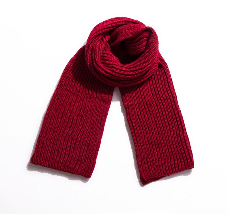 Autumn and winter new acrylic solid color wool scarf men's and women's couple extended wool scarf shawl