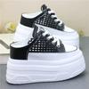 Fashion 10CM 12CM Air Mesh PU Synthetic Microfiber Leather Flats Women Sandals Slipper Chunky Sneakers Slippers Platform Wedge Shoes