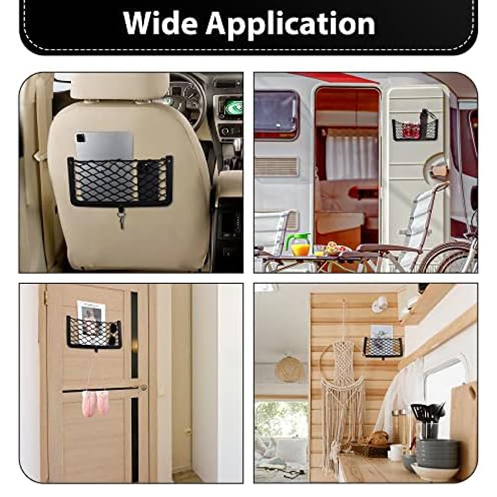 Practical Storage Organizer for Vehicles 4 Pack Mesh Design