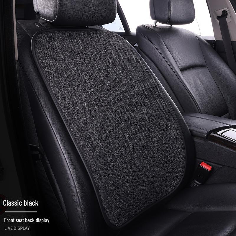 All-Season Light Luxury Ice Silk Linen Car Seat Cushions, Breathable & Non-Slip